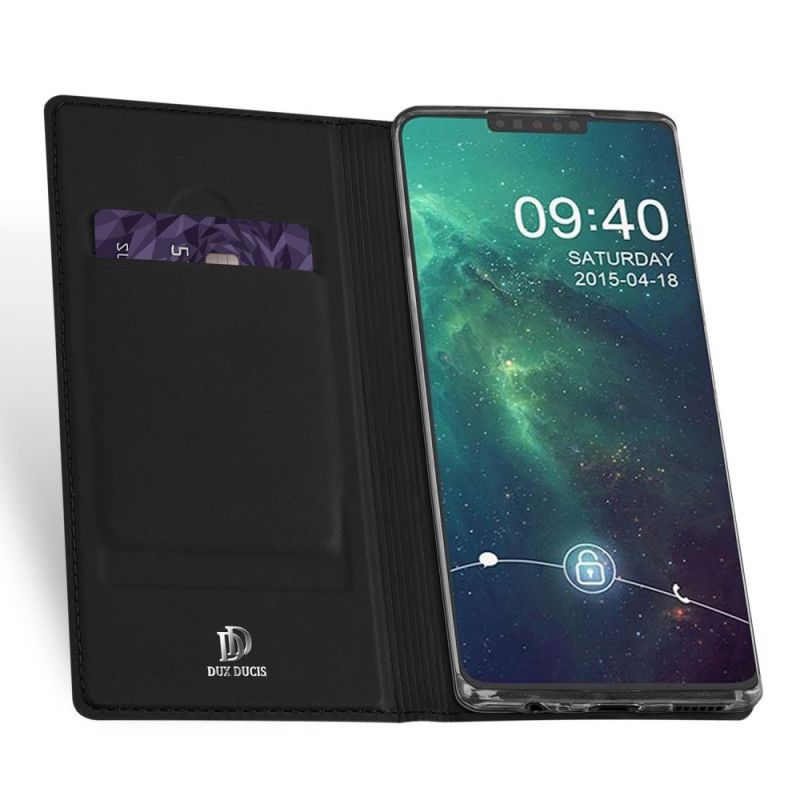 Flip Kotelot Huawei Mate 30 Tummansininen Musta Skin Pro -Sarja Dux Ducis