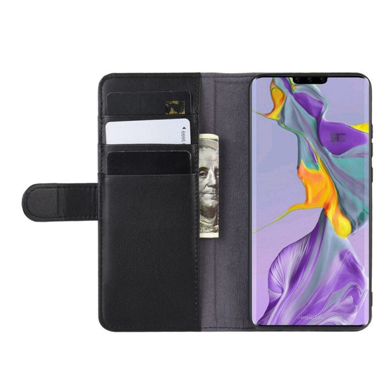 Kotelot Huawei Mate 30 Ruskea Musta Aitoa Nahkaa Suojakuori