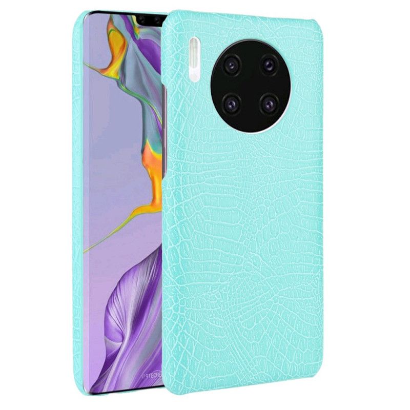 Kuori Huawei Mate 30 Valkoinen Musta Krokotiilin Ihon Tyyli