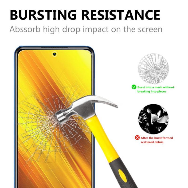 Kaarireunan Karkaistu Lasisuoja Xiaomi Poco X3 Näytölle