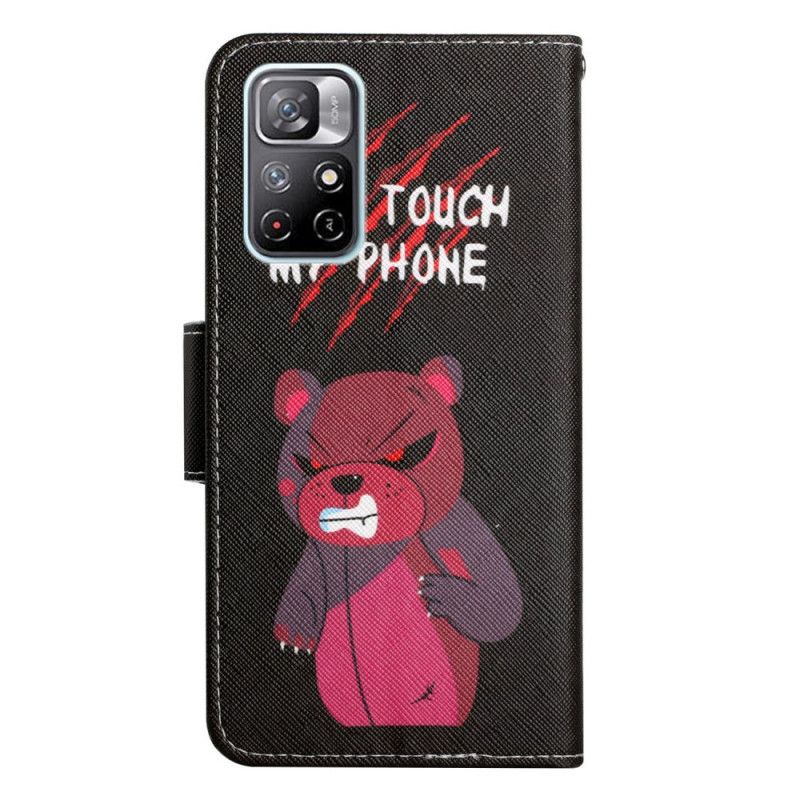 Flip Kotelot Xiaomi Redmi Note 11 / Poco M4 Pro 5g Bear Älä Koske Puhelimeeni