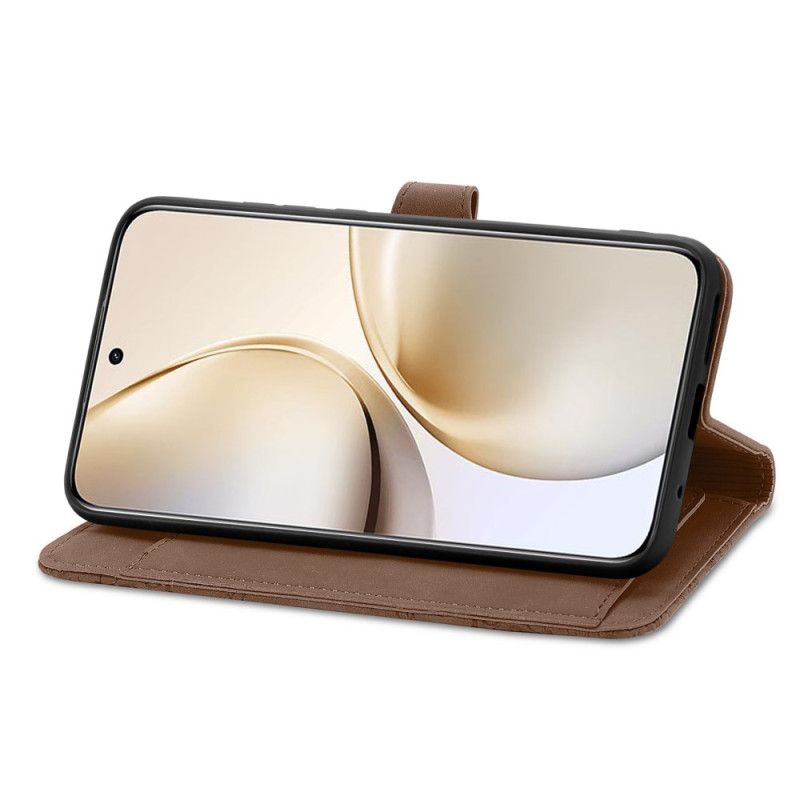 Kotelot Realme 14 Pro 5g Mokkanahkainen Pitsiefekti Pussukka Ja Hihna Suojakuori