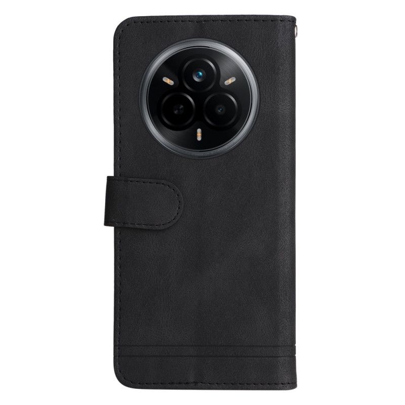 Kotelot Realme 14 Pro 5g Niitillä Koristeltu Mokkanahkaefekti Suojakuori