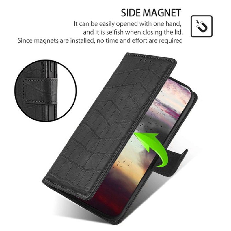 Nahkakotelo Realme 14 Pro 5g Krokotiilityylinen