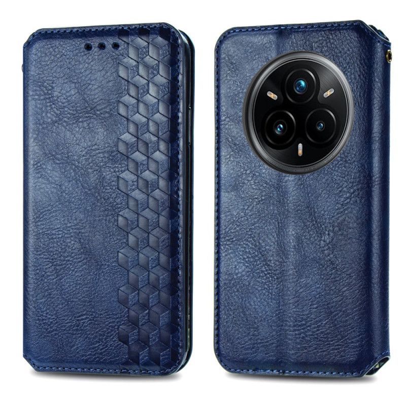 Nahkakotelo Realme 14 Pro 5g Mokkanahkaefekti Timanttireunus