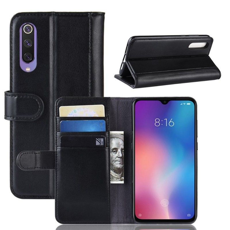 Kotelot Xiaomi Mi 9 SE Ruskea Musta Halkaistu Nahka