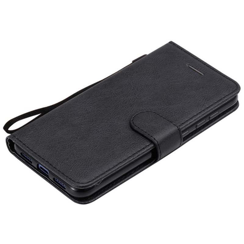 Nahkakotelo Xiaomi Mi 9 SE Musta Puhelinkuoret Nahkahihnan Tyyli