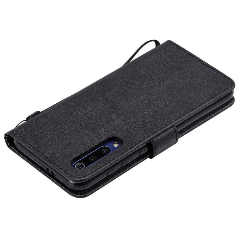 Nahkakotelo Xiaomi Mi 9 SE Musta Puhelinkuoret Nahkahihnan Tyyli