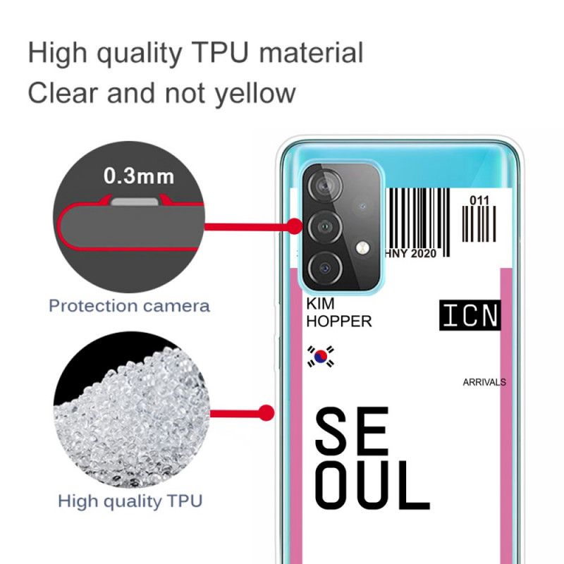 Kuori Samsung Galaxy A32 5G Vaaleanvioletti Vaaleanpunainen Maihinnousukortti Souliin Suojakuori