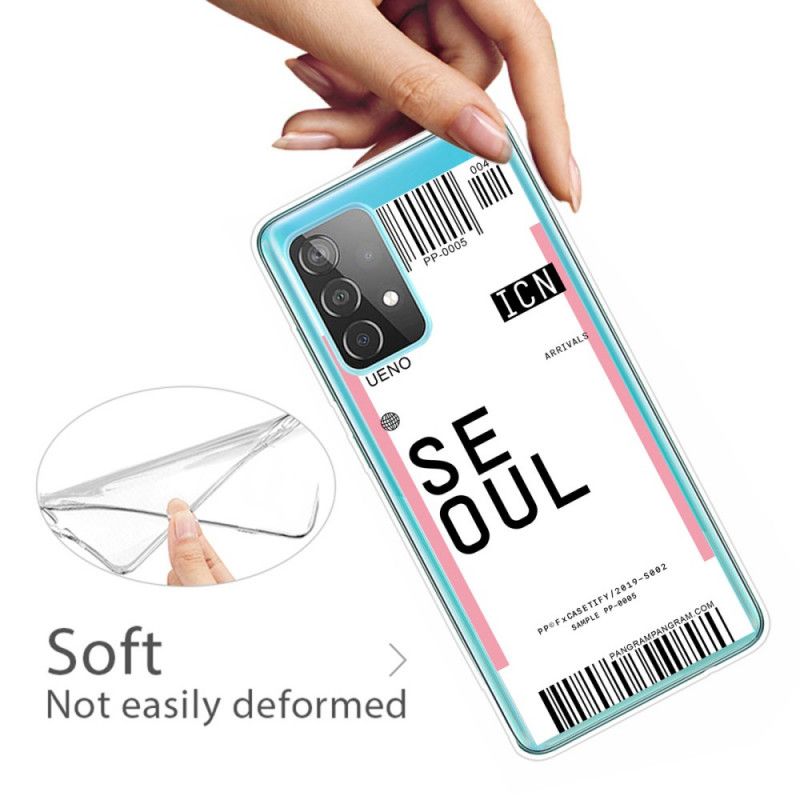 Kuori Samsung Galaxy A32 5G Vaaleanvioletti Vaaleanpunainen Maihinnousukortti Souliin Suojakuori