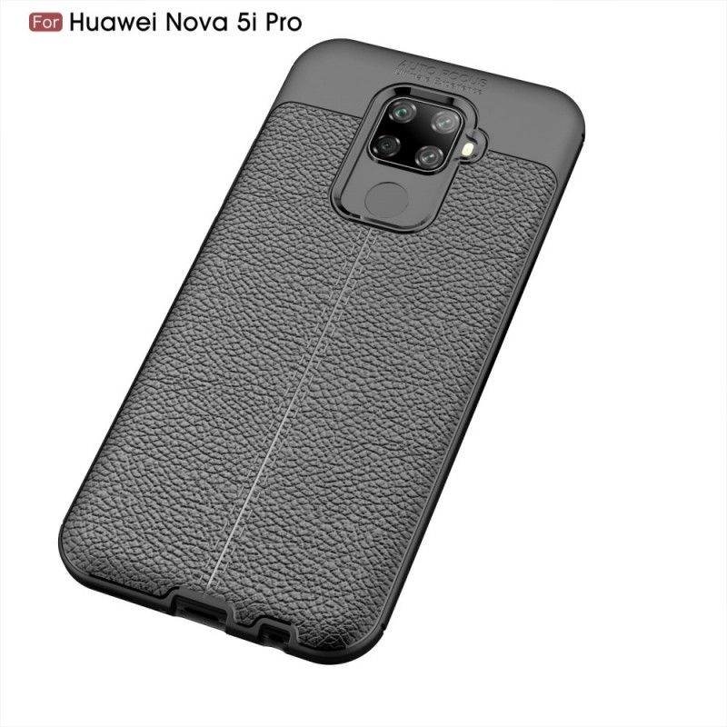 Kuori Huawei Mate 30 Lite Punainen Musta Kaksilinjainen Litsi Nahkainen Vaikutus Suojakuori