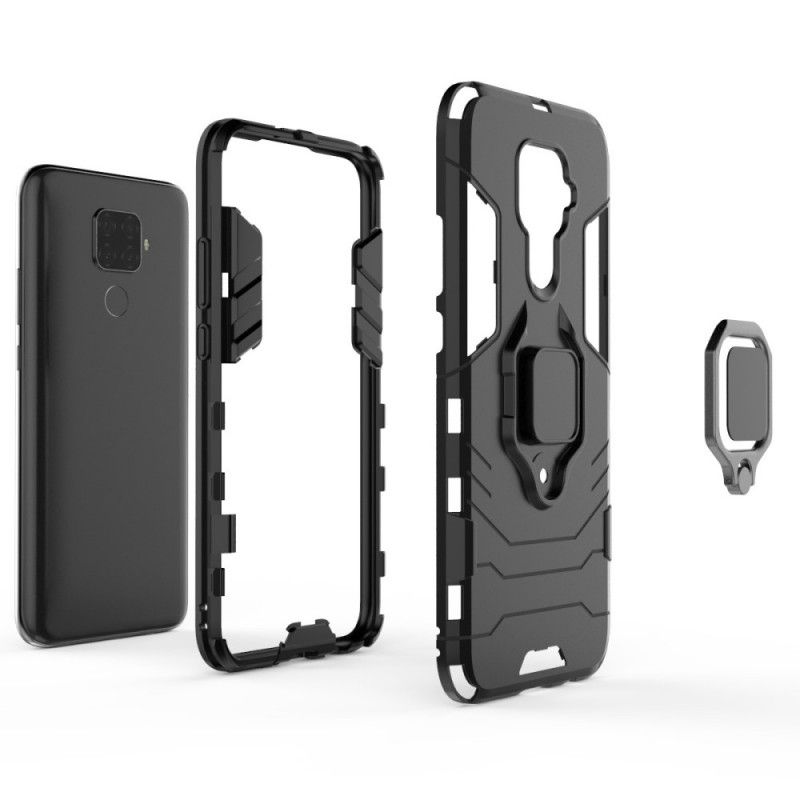 Kuori Huawei Mate 30 Lite Punainen Musta Kestävä Rengas