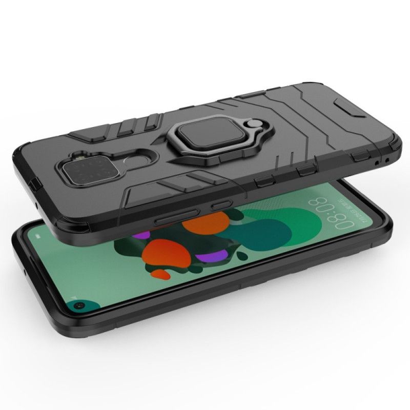 Kuori Huawei Mate 30 Lite Punainen Musta Kestävä Rengas