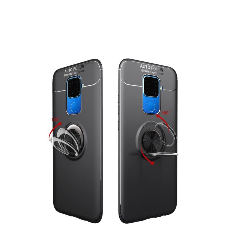 Kuori Huawei Mate 30 Lite Punainen Musta Pyörivä Rengas