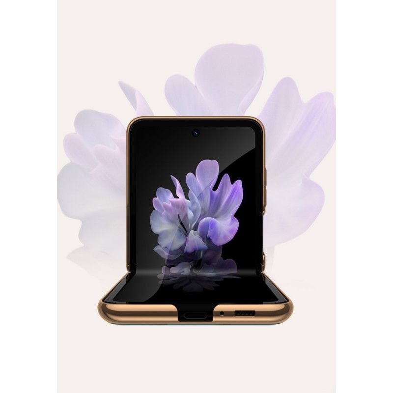 Kuori Samsung Galaxy Z Flip Valkoinen Musta Gkk-Marmorityyli