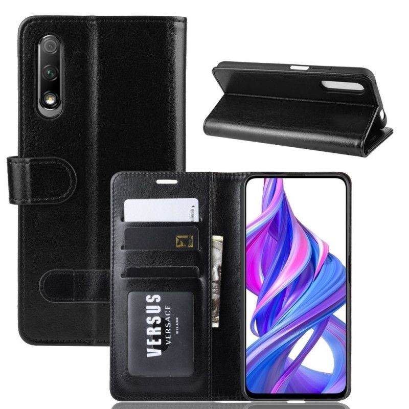 Kotelot Huawei P Smart Pro Valkoinen Musta Ammattimainen Tekonahka