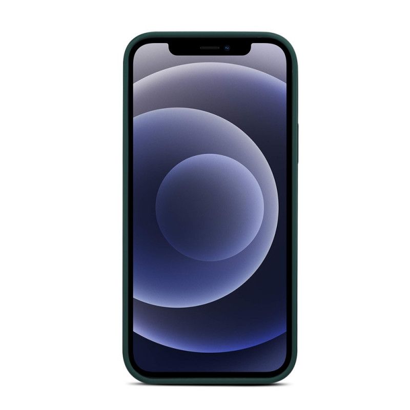 Kuori iPhone 12 / 12 Pro Punainen Musta Aitoa Nahkaa