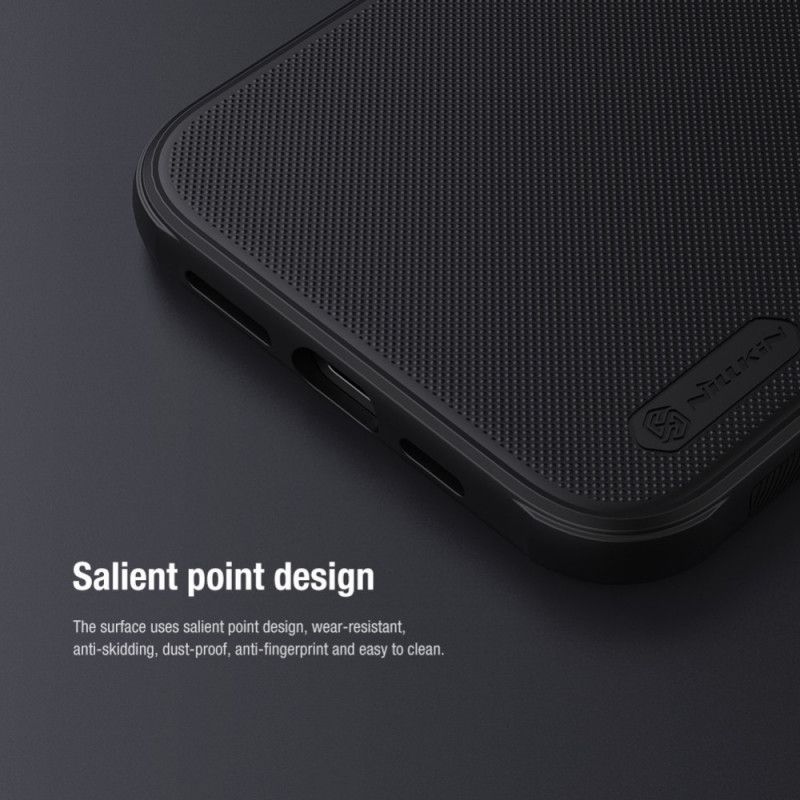 Kuori iPhone 12 / 12 Pro Tummansininen Musta Himmeä Nillkin Suojakuori