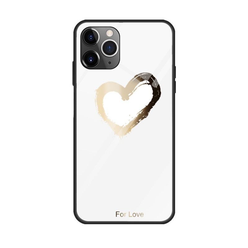 Kuori iPhone 12 / 12 Pro Valkoinen Musta Sydän Rakkaudelle