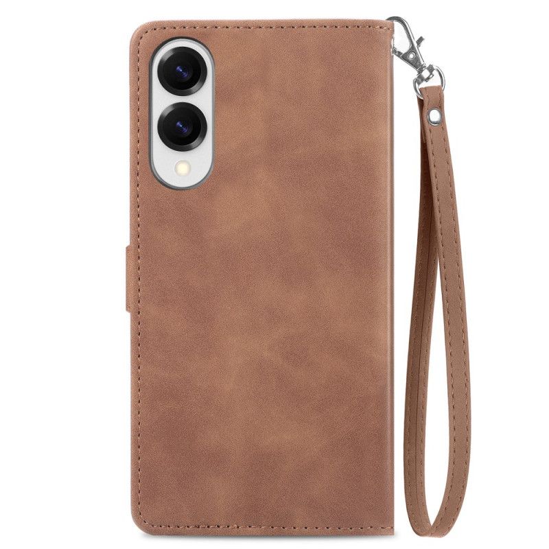 Kotelot Samsung Galaxy S25 5g Edge Kukkakuvioinen Vetoketjullinen Lompakko Suojakuori