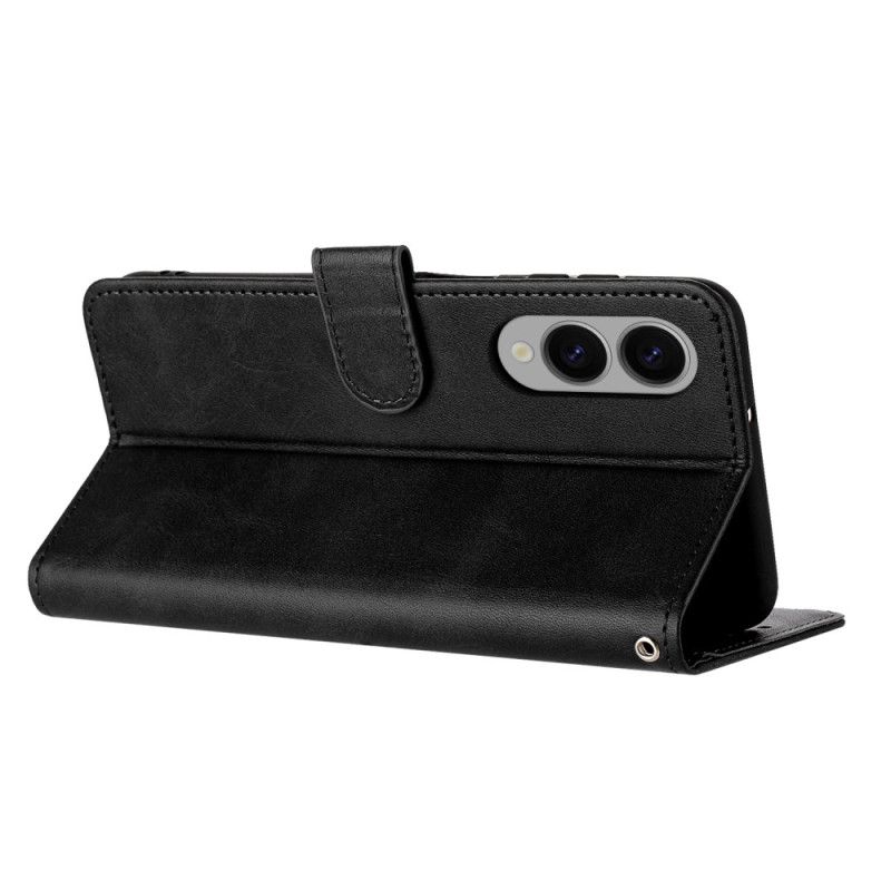 Kotelot Samsung Galaxy S25 5g Edge Nahkakuvioinen Hihnalla Suojakuori