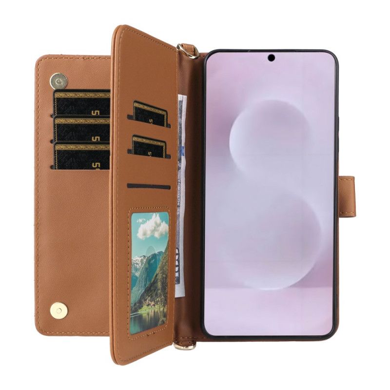 Kotelot Samsung Galaxy S25 5g Edge Puhelinkuoret Tikattu Jossa Hihna Ja Olkahihna