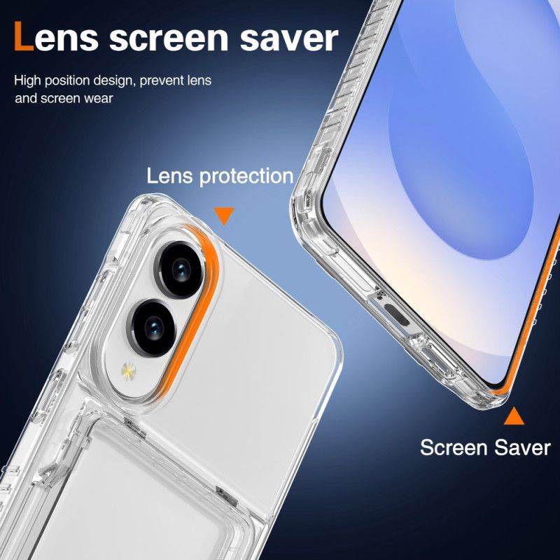 Kuori Samsung Galaxy S25 5g Edge Kirkas Ja Korttikotelo