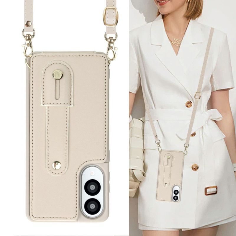 Kuori Samsung Galaxy S25 5g Edge Korttikotelo Hihnalla Ja Olkahihnalla