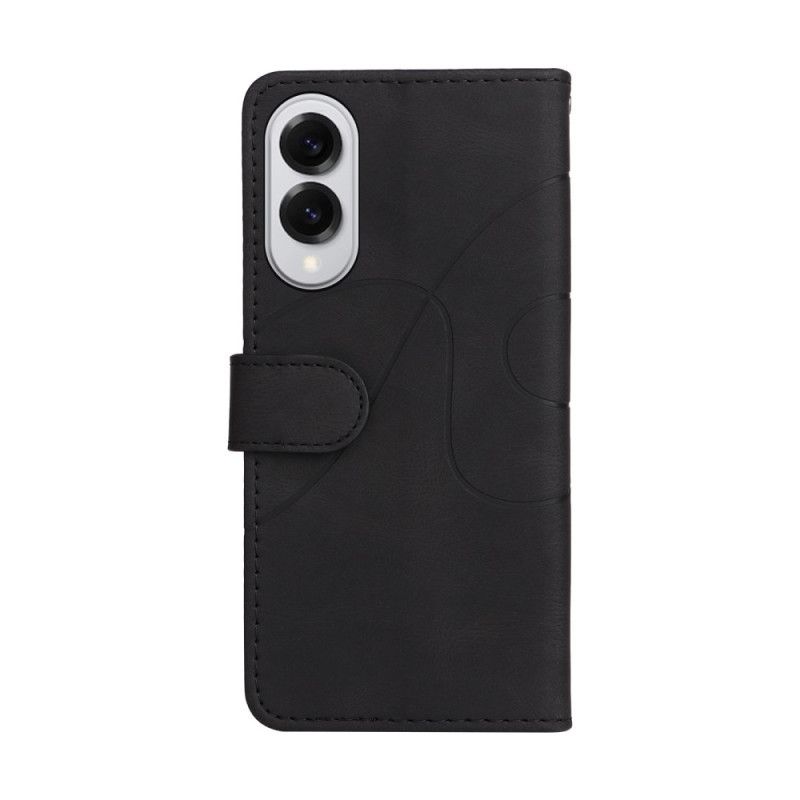 Nahkakotelo Samsung Galaxy S25 5g Edge Kaksisävyinen Aaltoilu