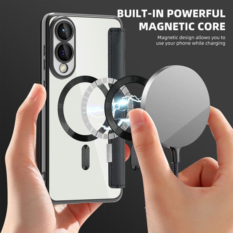 Nahkakotelo Samsung Galaxy S25 5g Edge Puhelinkuoret Magsafe-yhteensopiva Rfid-suojauksen Kanssa