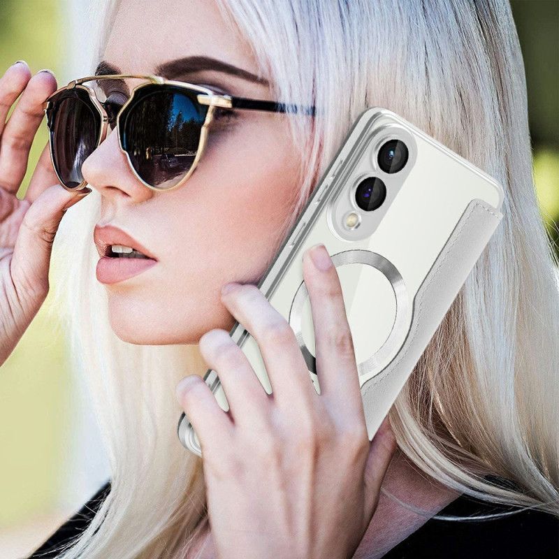 Nahkakotelo Samsung Galaxy S25 5g Edge Puhelinkuoret Tikattu Magsafe-yhteensopiva