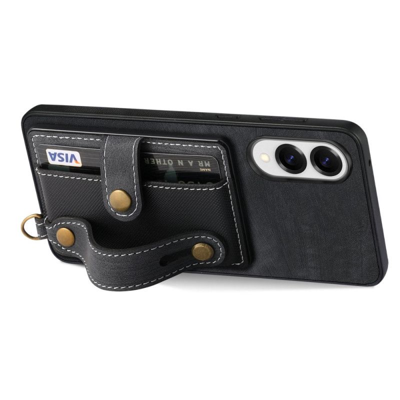 Puhelinkuoret Samsung Galaxy S25 5g Edge Retrokorttikotelo Ja Rannehihna