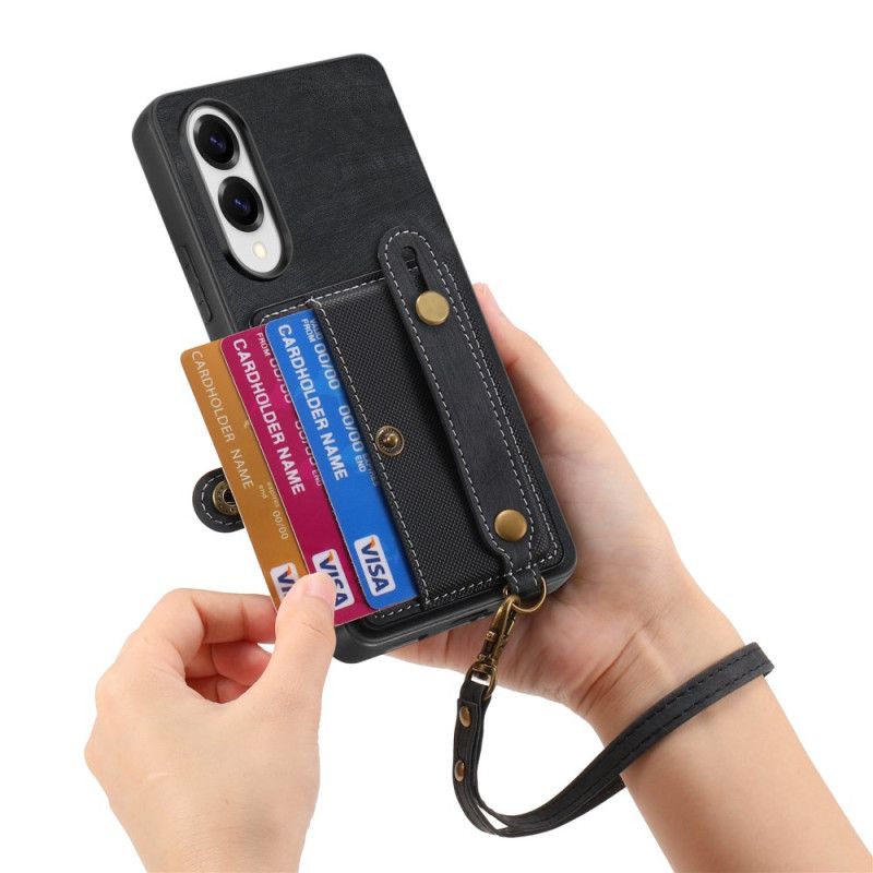 Puhelinkuoret Samsung Galaxy S25 5g Edge Retrokorttikotelo Ja Rannehihna