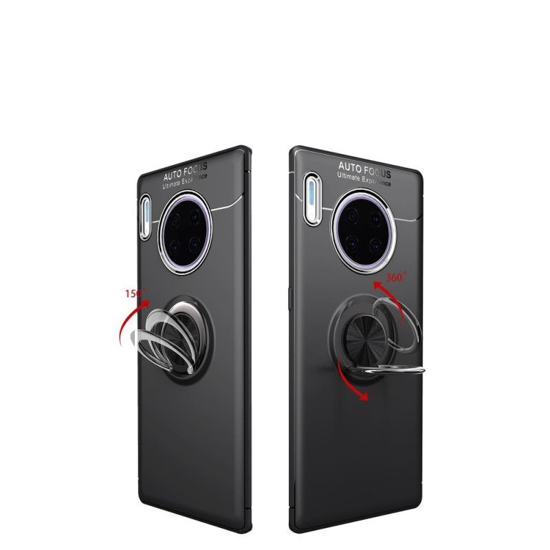 Case Kuoret Huawei Mate 30 Pro Punainen Musta Puhelinkuoret Pyörivä Rengas