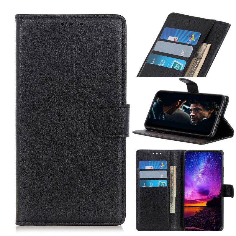 Flip Case Huawei Mate 30 Pro Ruskea Musta Perinteinen Tekonahka