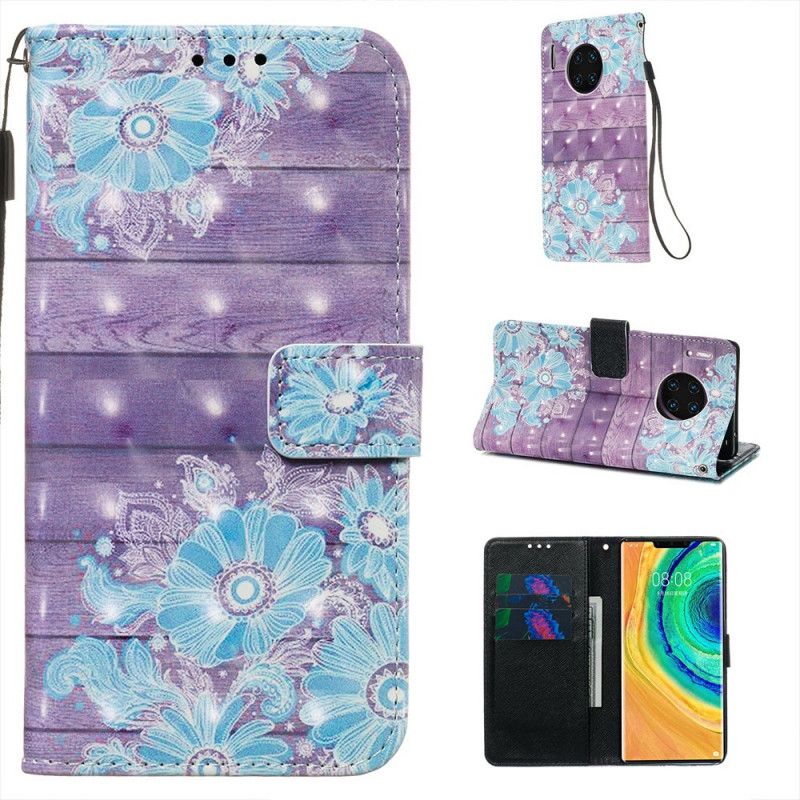 Kotelot Huawei Mate 30 Pro Sinisiä Kukkia