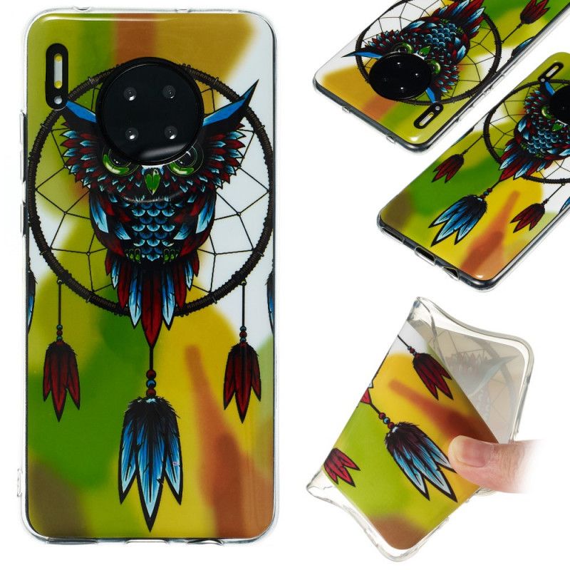 Kuori Huawei Mate 30 Pro Fluoresoiva Pöllö Unen Sieppari Suojakuori