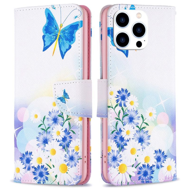 Kotelot iPhone 16 Pro Max Perhonen Ja Kukat