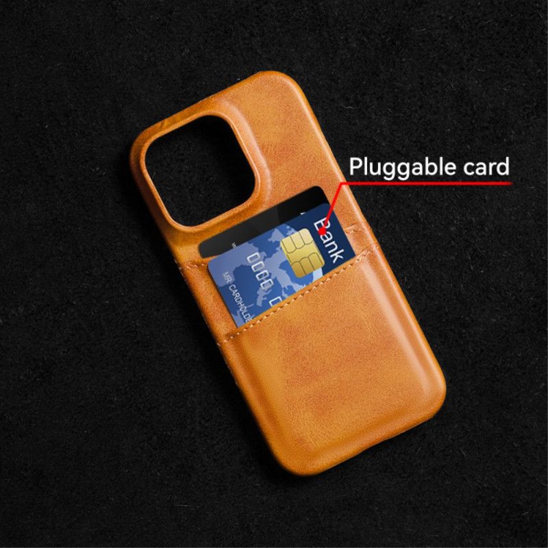 Kuori iPhone 16 Pro Max Kaksinkertainen Korttikotelo
