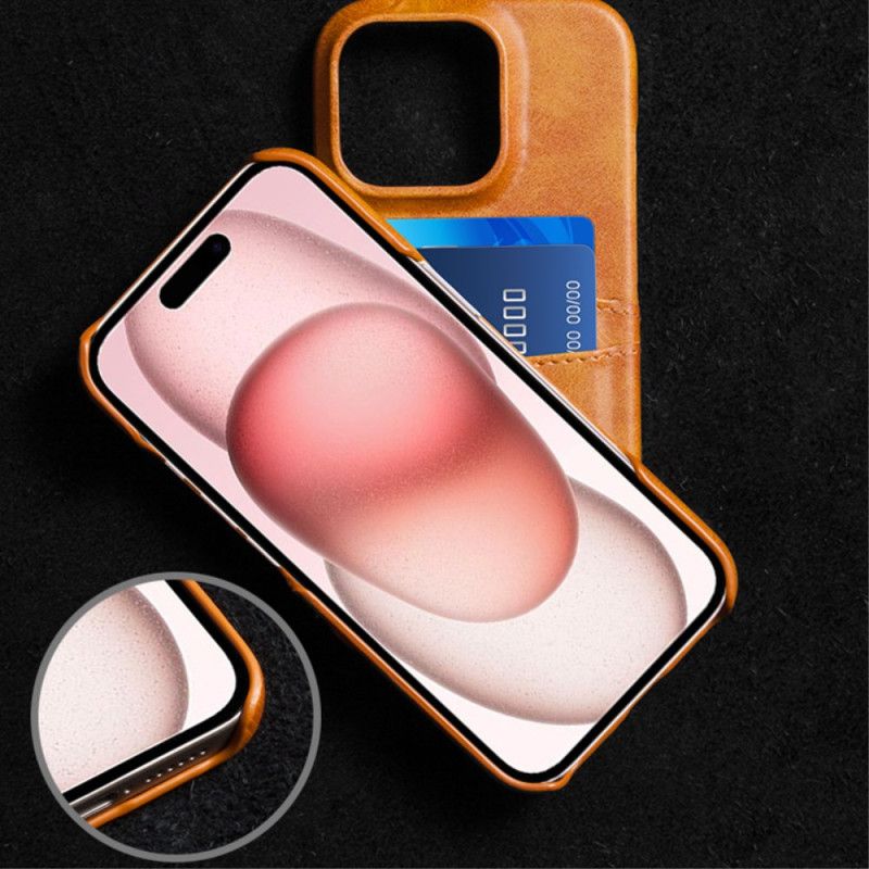 Kuori iPhone 16 Pro Max Kaksinkertainen Korttikotelo