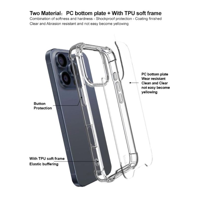 Kuori iPhone 16 Pro Max Läpinäkyvä Imak Suojakuori