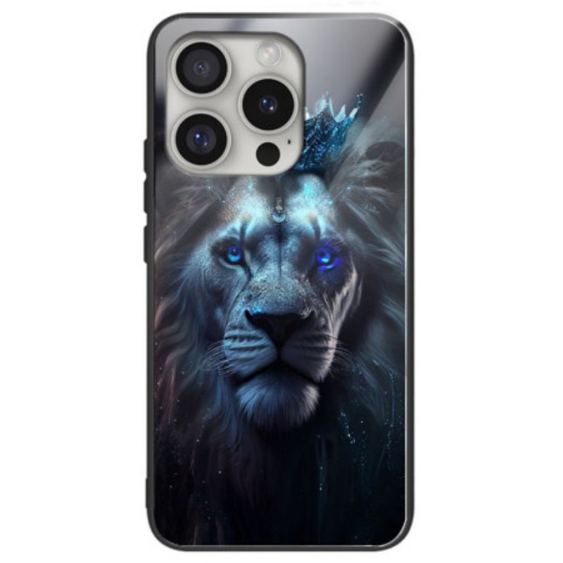 Kuori iPhone 16 Pro Max Sininen Leijona Karkaistu Lasi