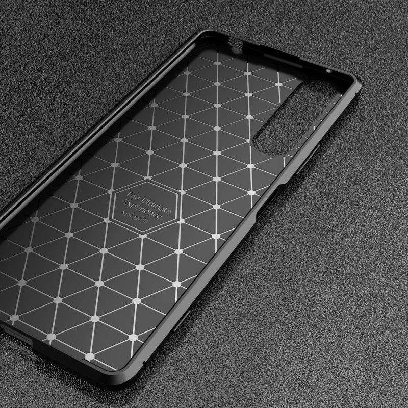 Kuori Sony Xperia 1 II Tummansininen Musta Taipuisa Hiilikuitu Suojakuori