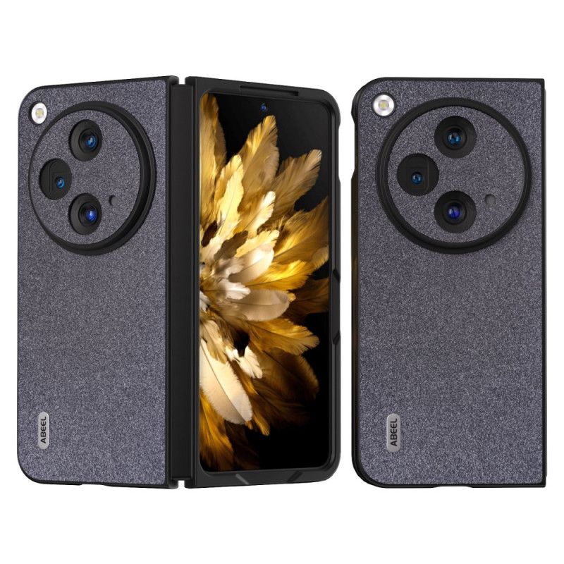 Kuori Oppo Find N3 Abeel Glitter Keinonahkaa Suojakuori