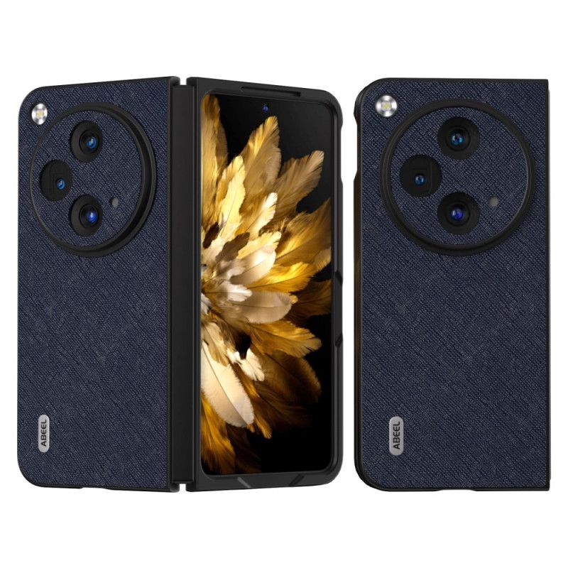 Kuori Oppo Find N3 Aito Kudottu Nahka Abeel