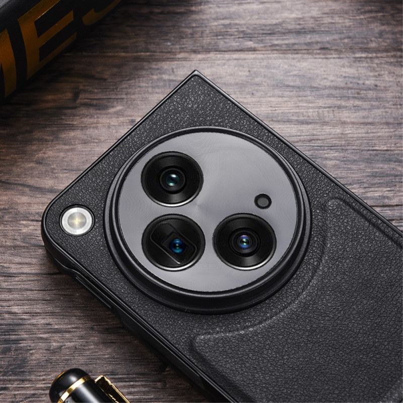 Kuori Oppo Find N3 Keinonahkaa Jalustalla