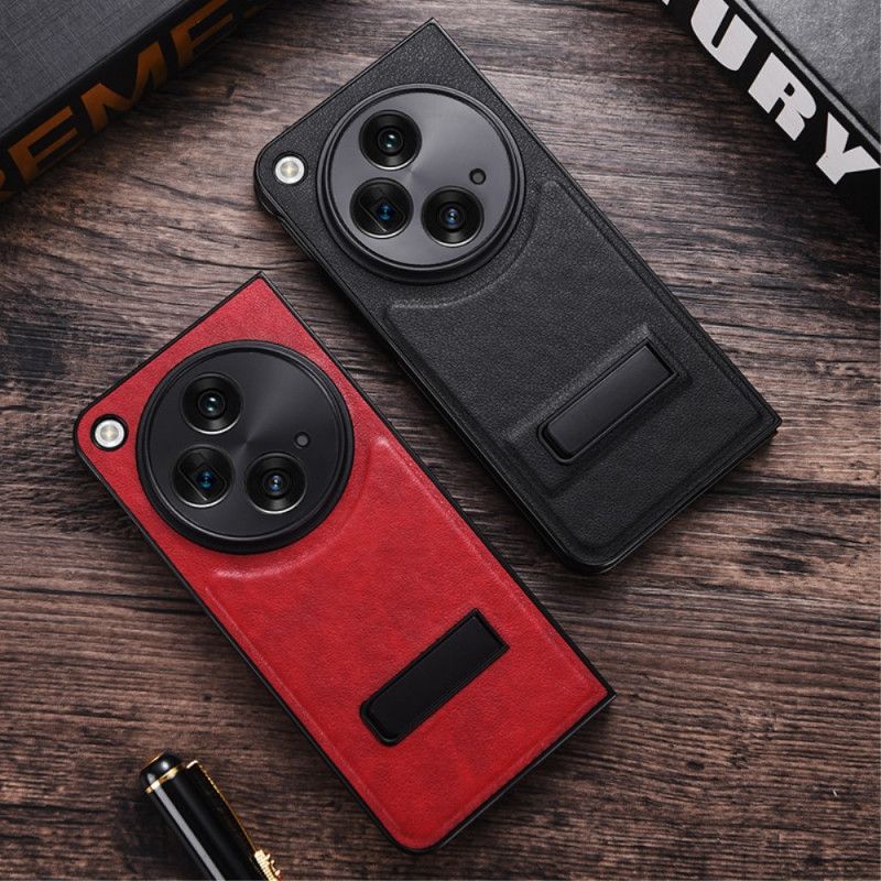 Kuori Oppo Find N3 Keinonahkaa Jalustalla