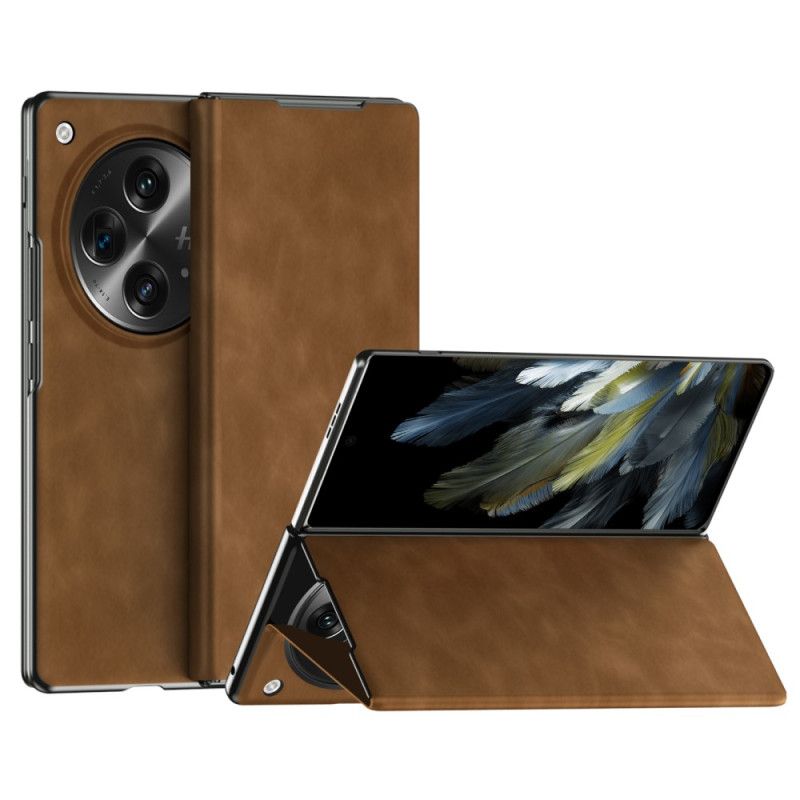 Nahkakotelo Oppo Find N3 Klassinen Nappanahka