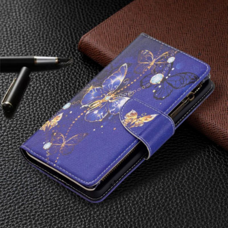Flip Kotelot Oppo Reno 6 Pro 5g Butterfly-vetoketjullinen Tasku