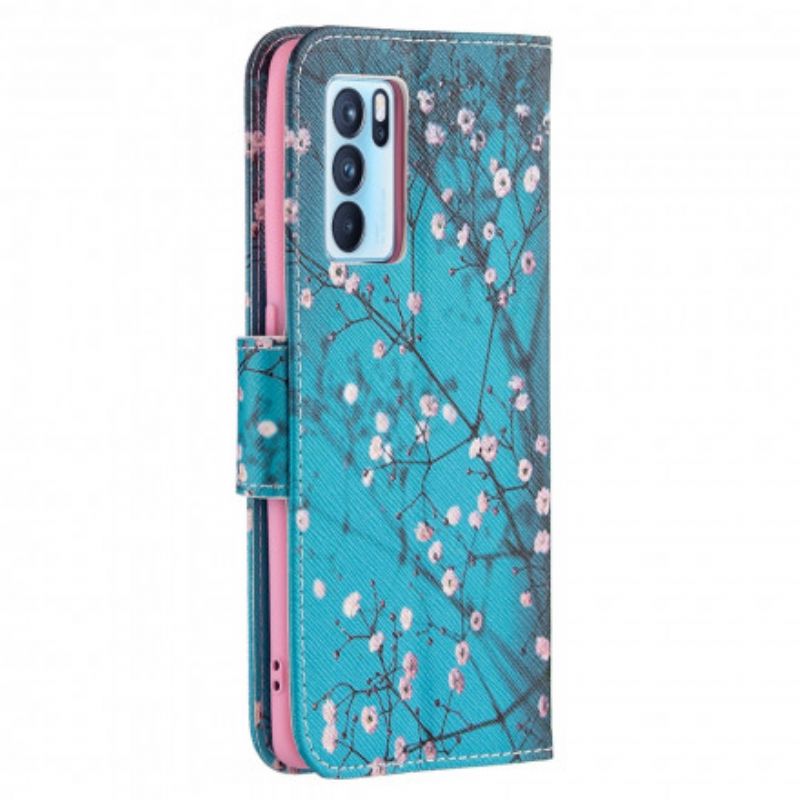 Flip Kotelot Oppo Reno 6 Pro 5g Kukkivat Oksat Suojakuori